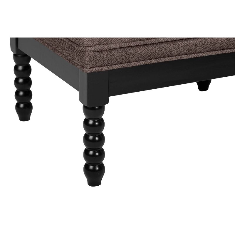 Colonnade Spindle Square Ottoman Gunmetal - Studio Designs Home