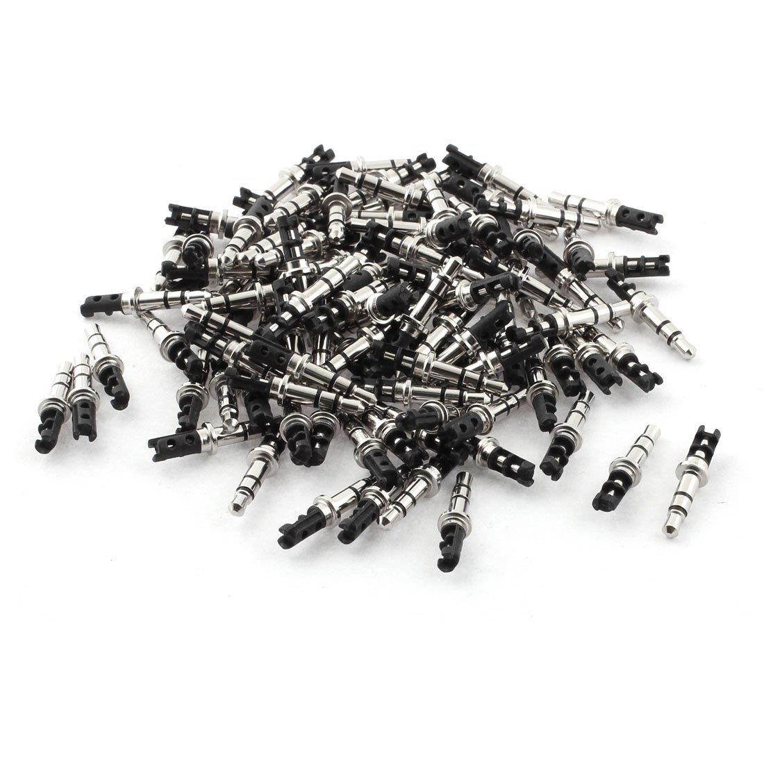 uxcell 3.5mm Stereo Male Repair Audio Headphone Jack Solder Connector Black 100pcs