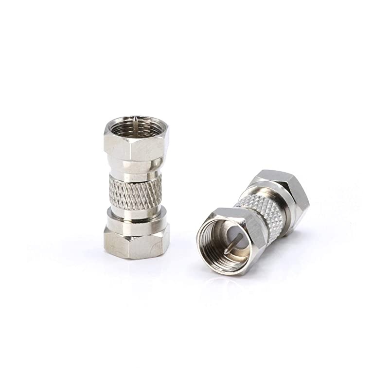Extension Coupler for Coaxial s - 100 Pack - F81 (Male to Male) 3GHz Satellite, TV, and Internet Rated