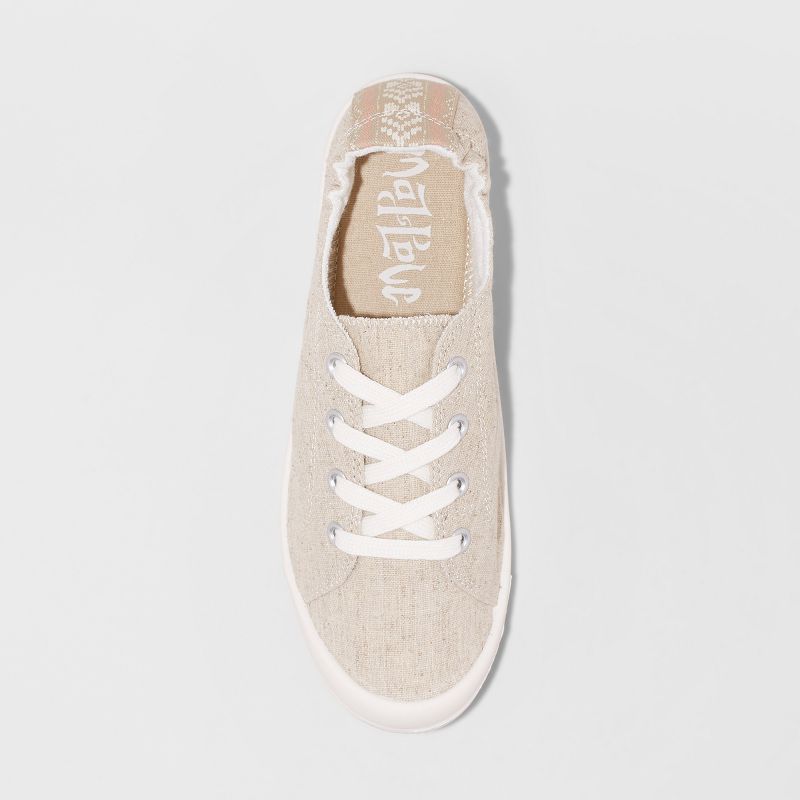 Women's Mad Love Lennie Lace-Up Canvas Flexible Bottom Sneakers - Tan 12