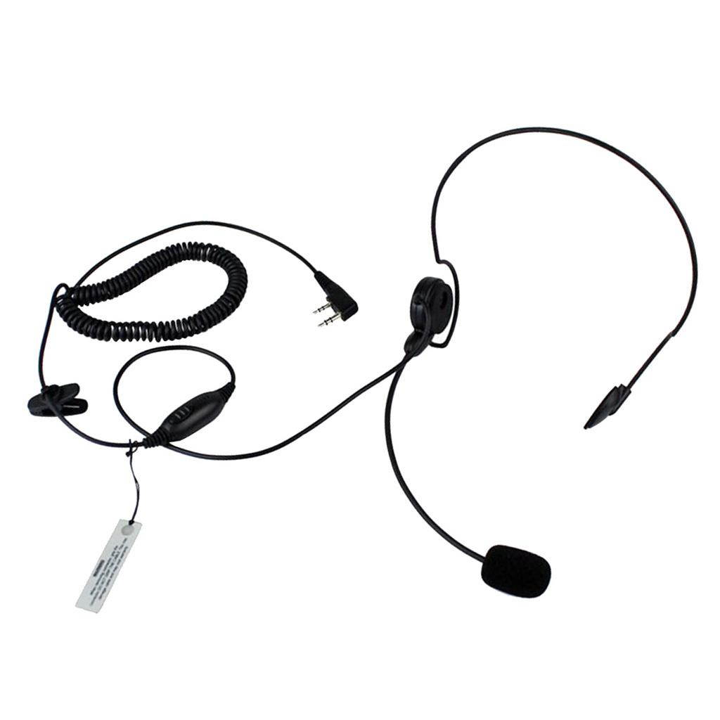 Walkie Talkie Mic Headset 2Pin Over Head Headphones for HYT TYT UV5R 888S