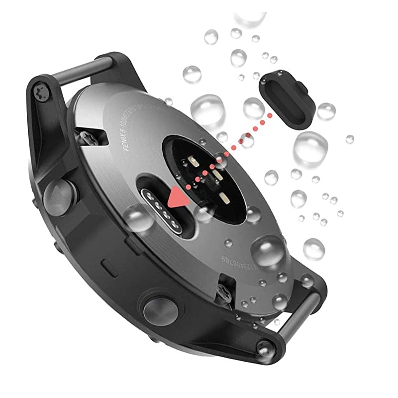 10 Pack Black Compatible Garmin Venu Charger Port Protector Silicone Antidust Plugs Caps Anti Dust Plug for Garmin InstinctFenix 6 6S 6X