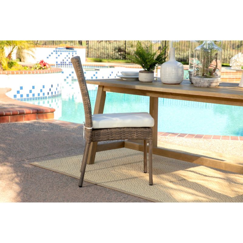 Sierra 6pc Outdoor Eucalyptus Wood Rectangular Dining Set - Natural - Coaster