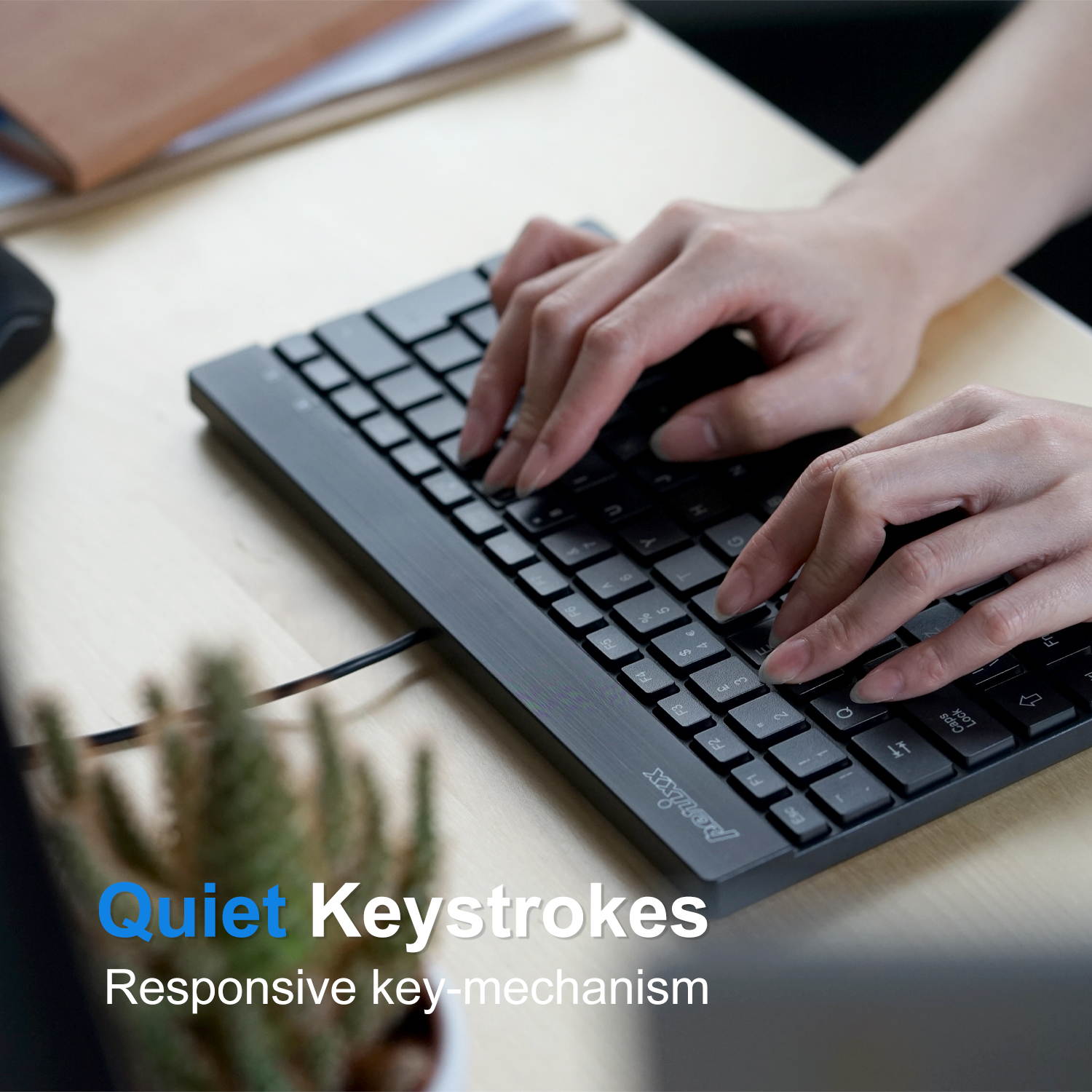 Perixx PERIBOARD-426 Wired Mini Low Profile Keyboard