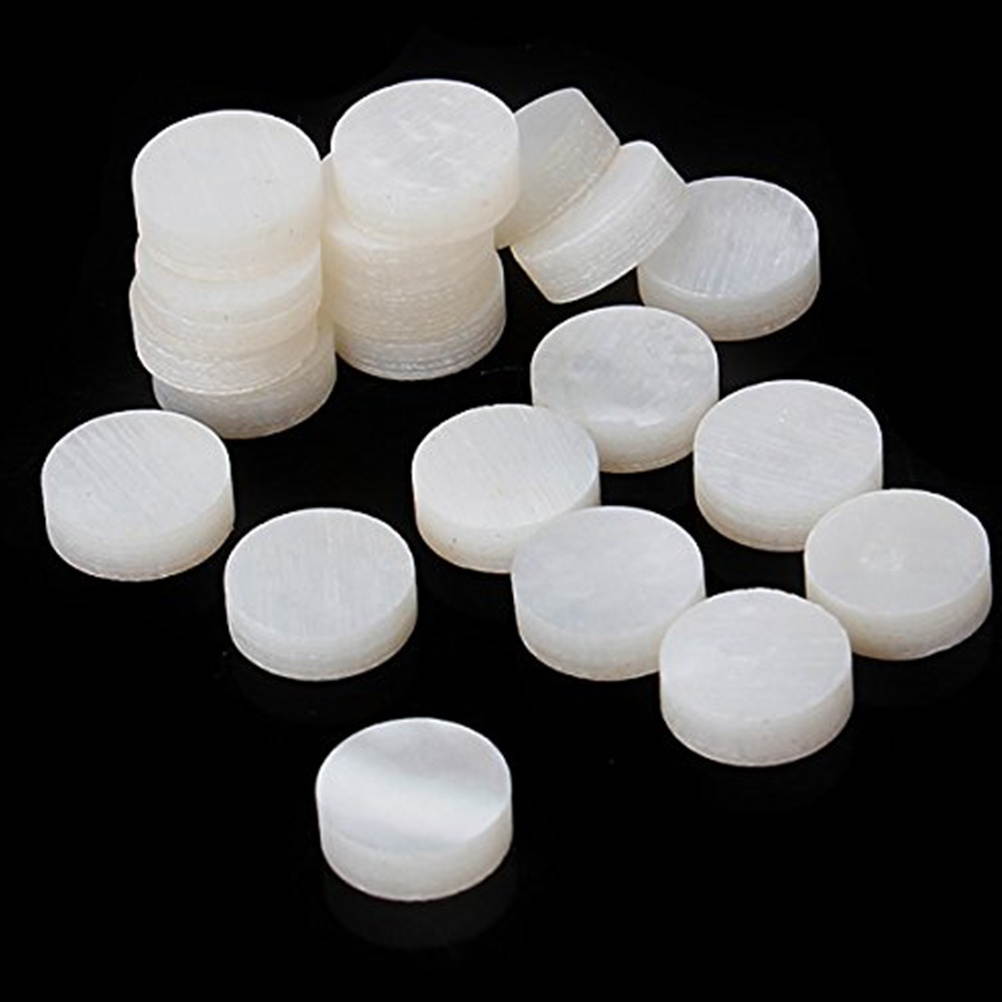 10pcs 6mm Round White Pearl Shell Dots for Guitar Fingerboard