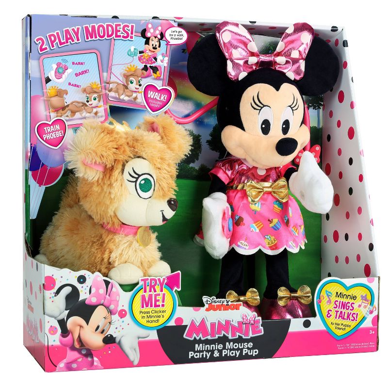 Disney Junior Minnie Mouse Party & Play Pup Plush