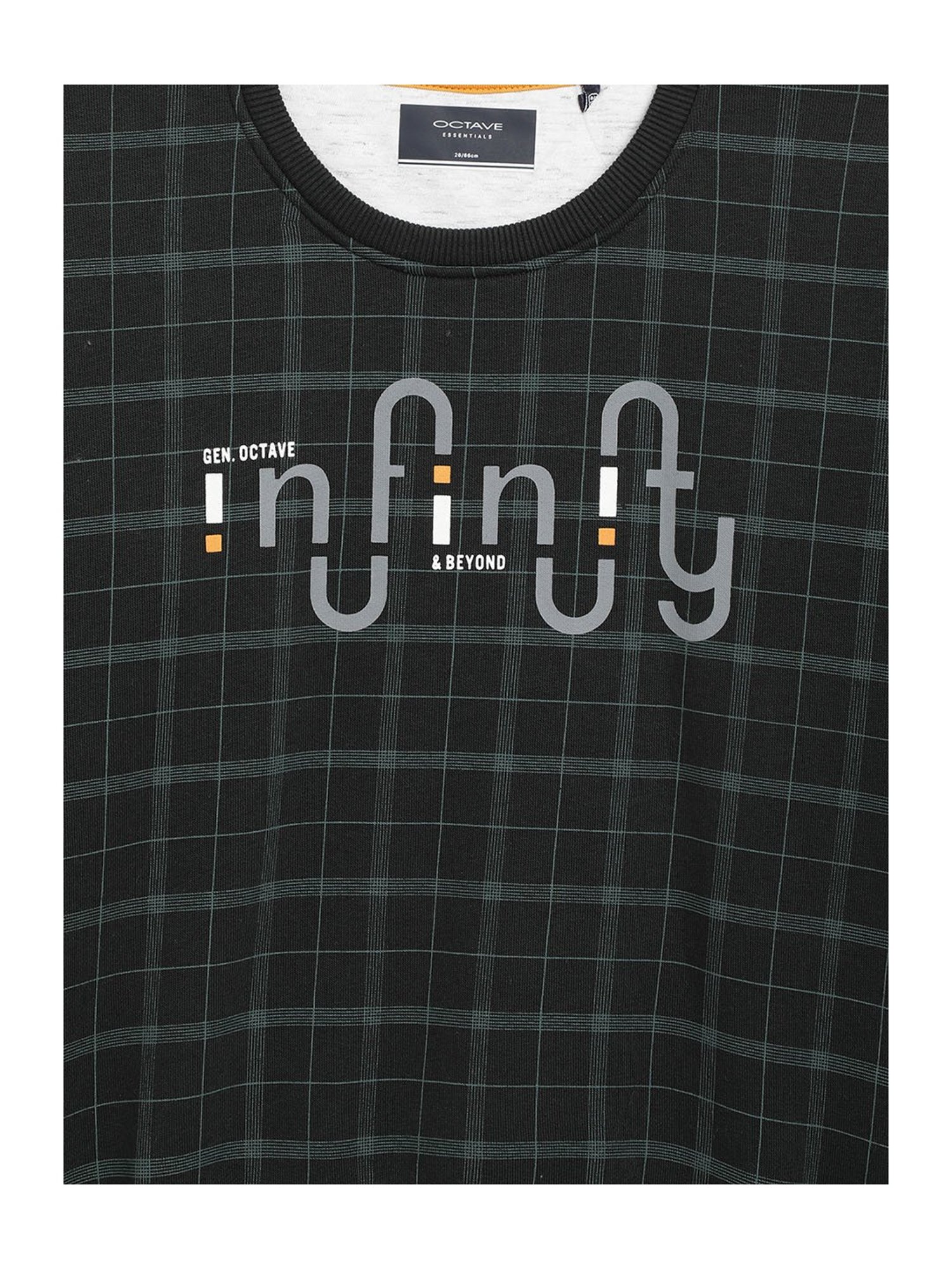 Octave Kids Dark Olive Checks Full Sleeves Sweatshirt