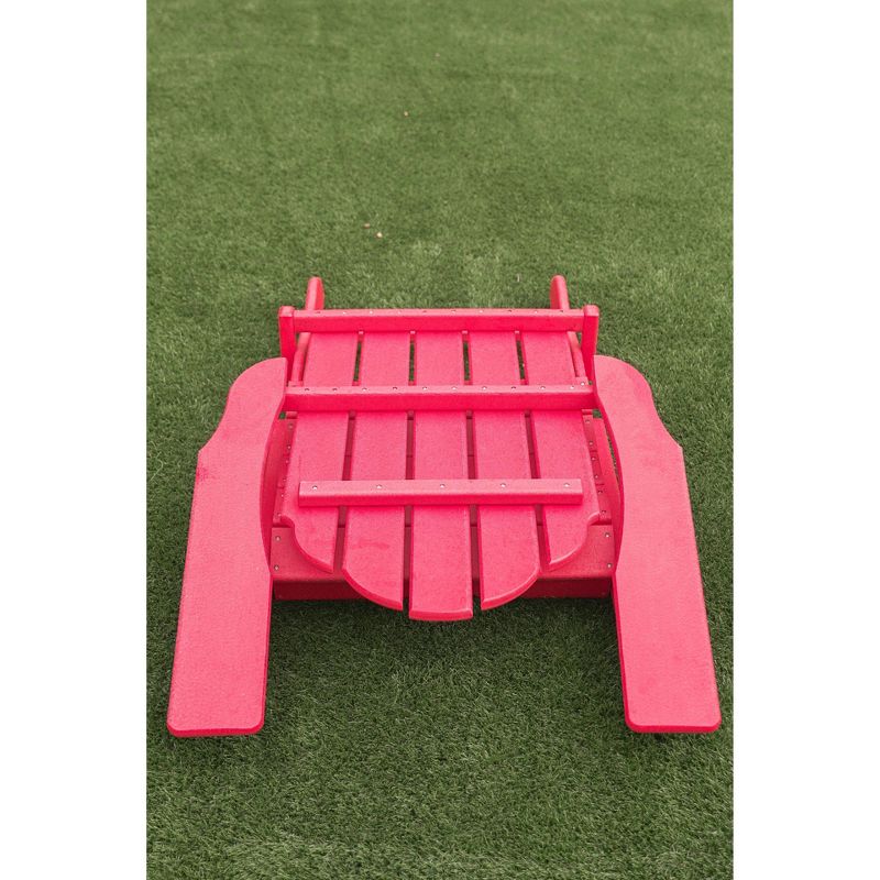 37.8" Foldable Weather Resistant  Outdoor Adirondack Chair - Red - XBrand