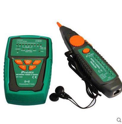 Professional Pro'sKit MT-7028 Cable Tester Network toner& probe kit  rj45 rj11 Wire Tracker Finder Meter Telecommunications Network Monitoring Line Tester