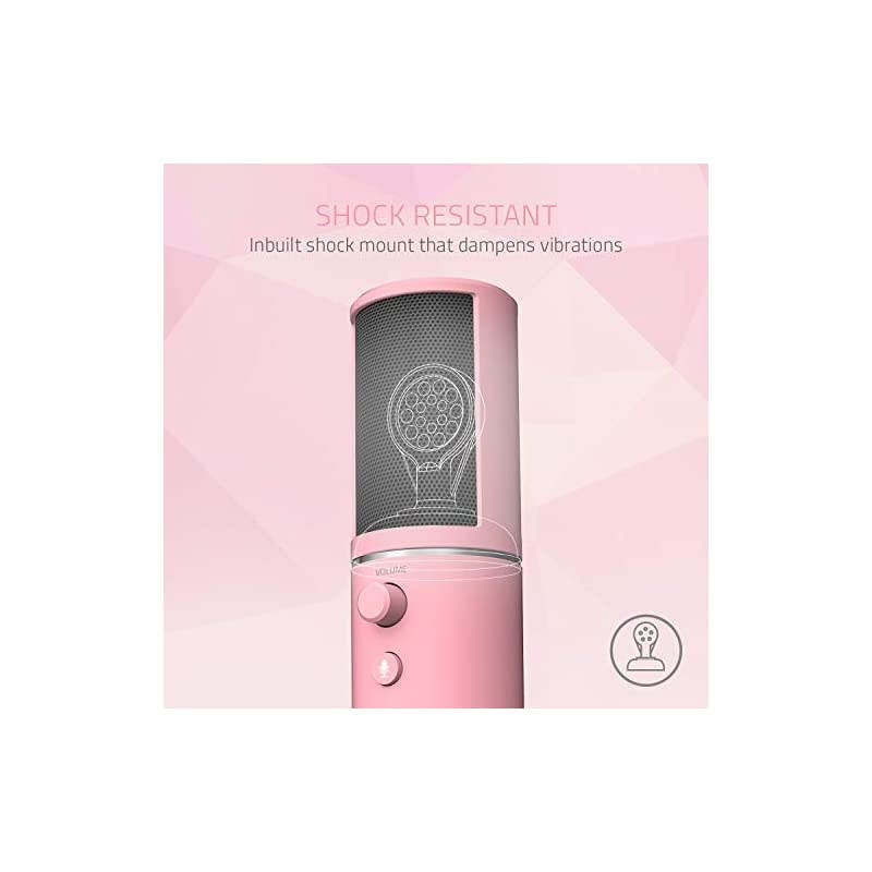 Seiren X USB Streaming Microphone: Professional Grade - Built-in Shock Mount - Supercardiod Pick-Up Pattern - Anodized Aluminum - Quartz Pink