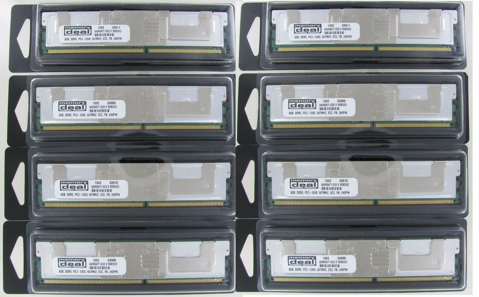 64GB KIT 8X8GB DELL FBDIMM PowerEdge 2950 1950 2950 1900 R905 R900 RAM MEMORY