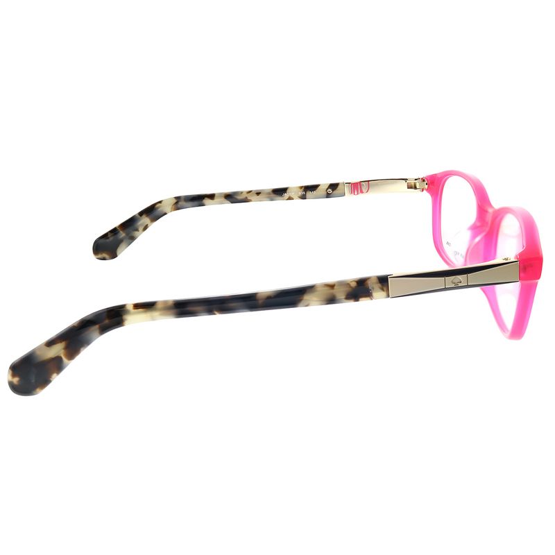 Kate Spade Low Bridge Fit  S35 Womens Rectangle Eyeglasses Pink 52mm