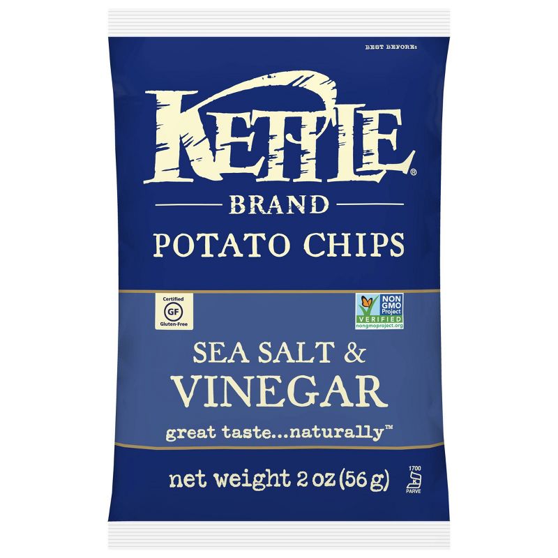 Kettle Café Sea Salt & Vinegar Potato Chips - 2oz