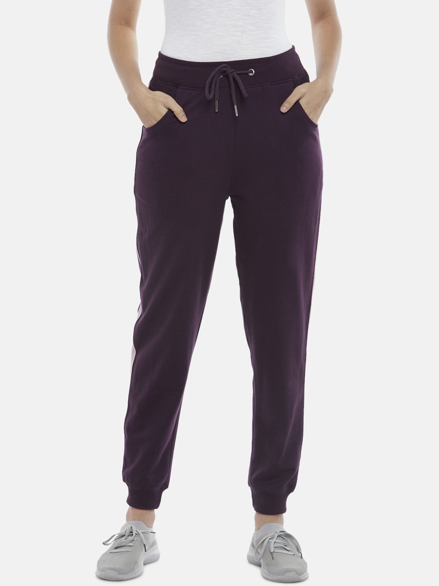 People by Pantaloons Purple Cotton Joggers
