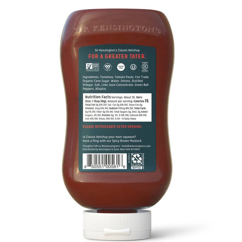 Sir Kensington's Classic Ketchup - 20oz