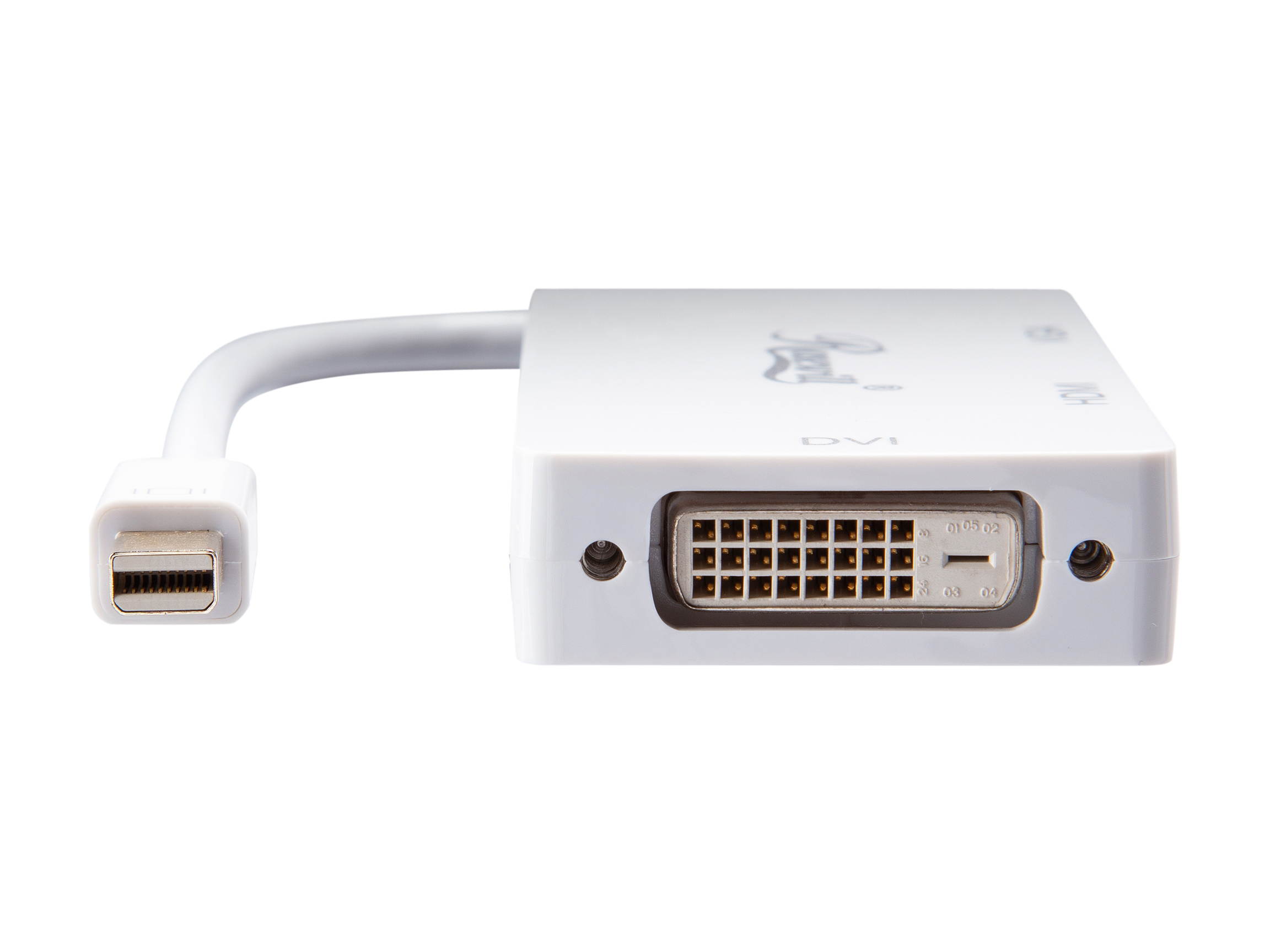 Rosewill CL-AD-MDP2HDV-6-WH 6 inch White 3-in-1 Mini DisplayPort (Thunderbolt Port Compatible) to HDMI/DVI/VGA Male to Female 3-in-1 Passive Adapter Converter, Mini DP/mDP to HDMI/DVI/VGA,1920 x 1200
