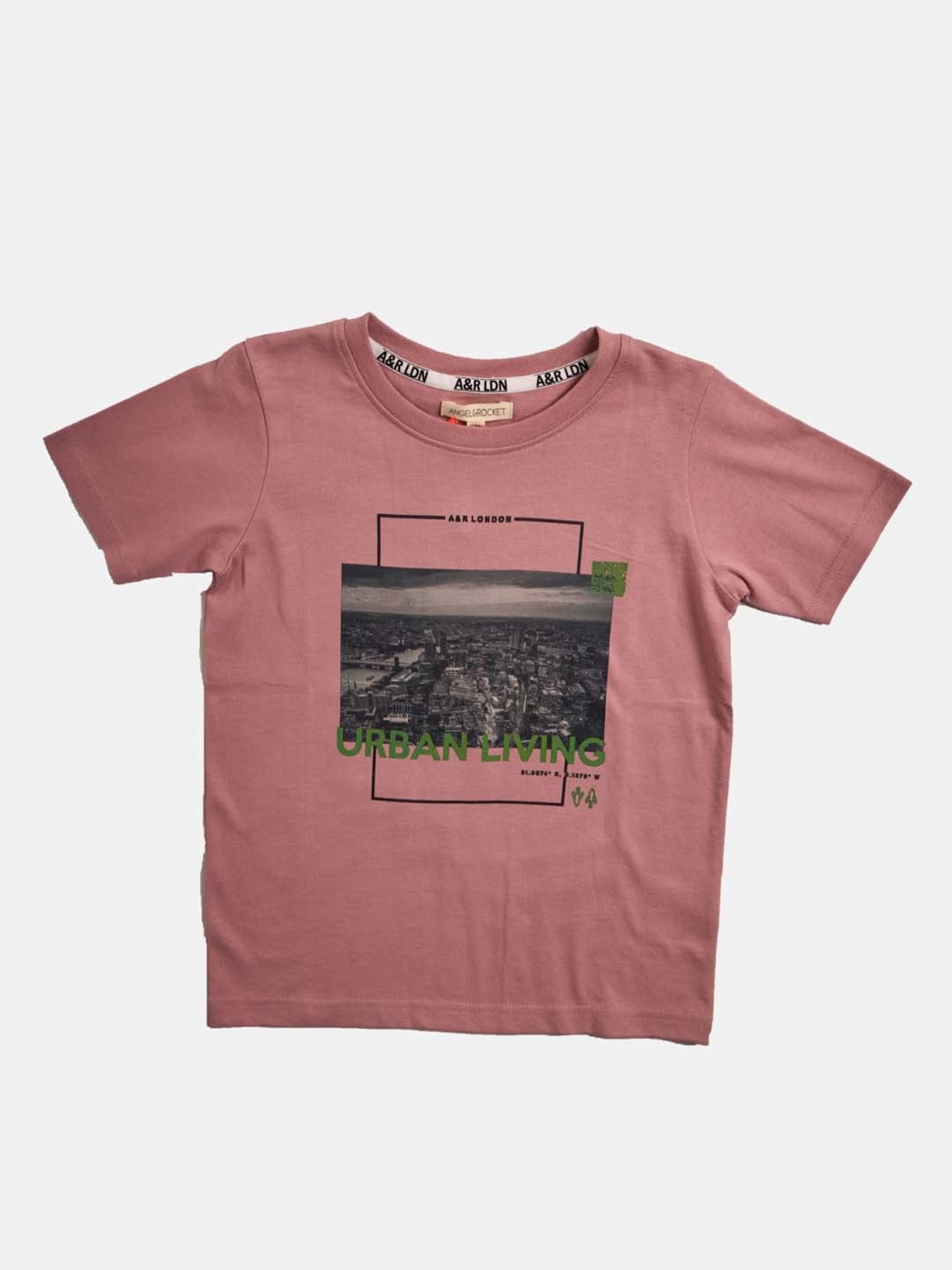 Angel & Rocket Kids Pink Cotton Printed T-Shirt