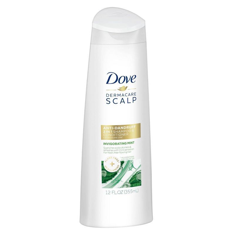 Dove Derma Care Scalp Invigorating Mint Anti Dandruff 2 in 1 Shampoo & Conditioner - 12 fl oz