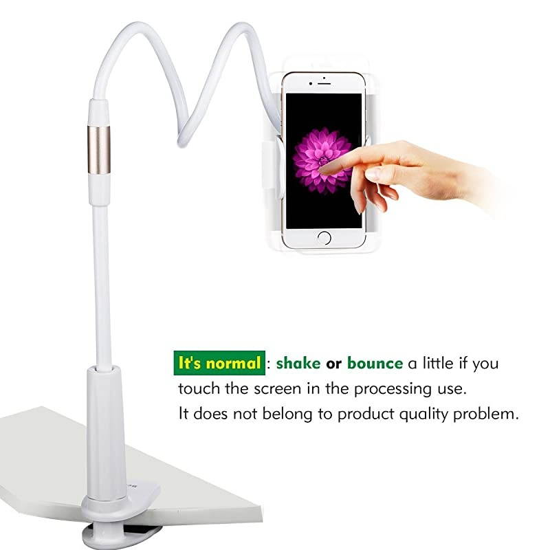 Cell Phone Holder  Universal Flexible Long Arms Mobile Phone Holder Desktop Bed Lazy Bracket Mobile Stand Support All Mobiles for Bedroom Kitchen Office Bathroom Supreme in 900mm Length