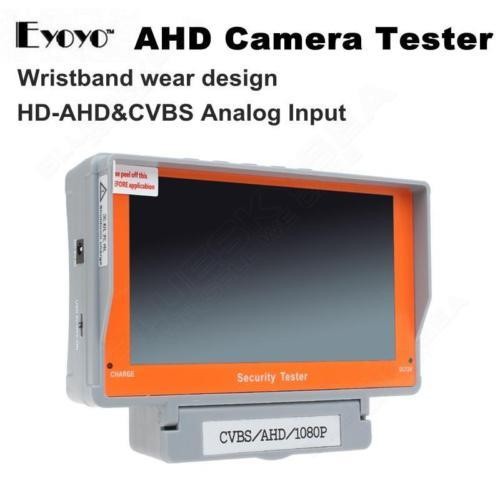 EYOYO Wrist 5" AHD CCTV Camera Cam Test Display Monitor Tester Audio 12V-Output