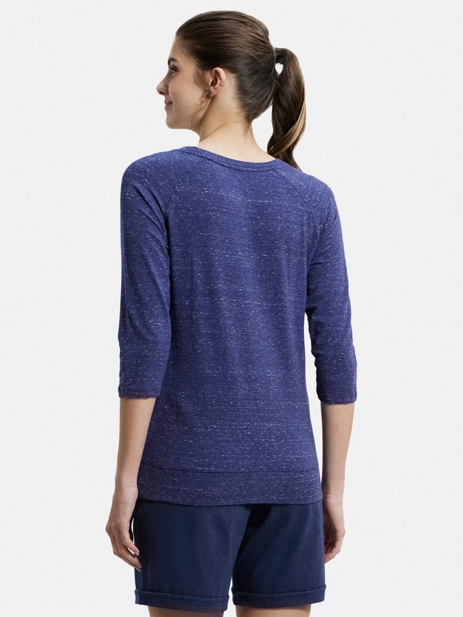 Jockey AW14 Women's Super Combed Cotton Viscose Regular Fit Solid Three Quarter Sleeve T-Shirt