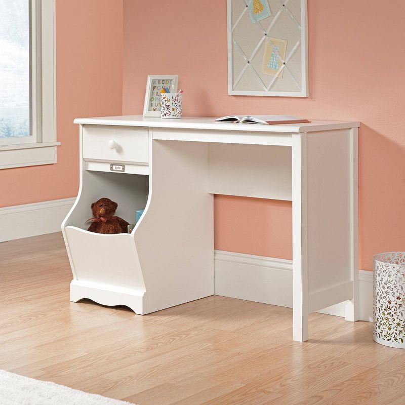 Pogo Desk with Easy Glide Drawer and Storage Bin - Soft White - Sauder