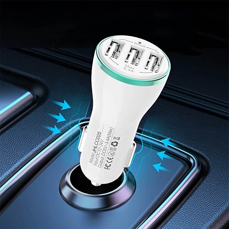 USB Car Charger[2-Pack],24W/4.8A Rapid Car Charger Compatible with Phone 12(Pro Max)/12 mini/11 Pro Max/Xs/Xs max/Xr/X/8,G.alaxy Note S10/S9/S8 and More