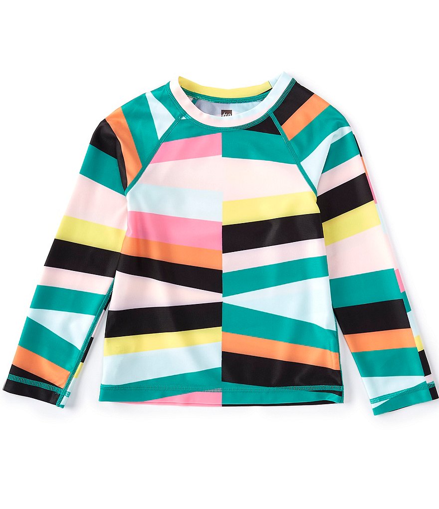 Tea Collection Little Girls 2-6 Long-Sleeve Chevron Rashguard