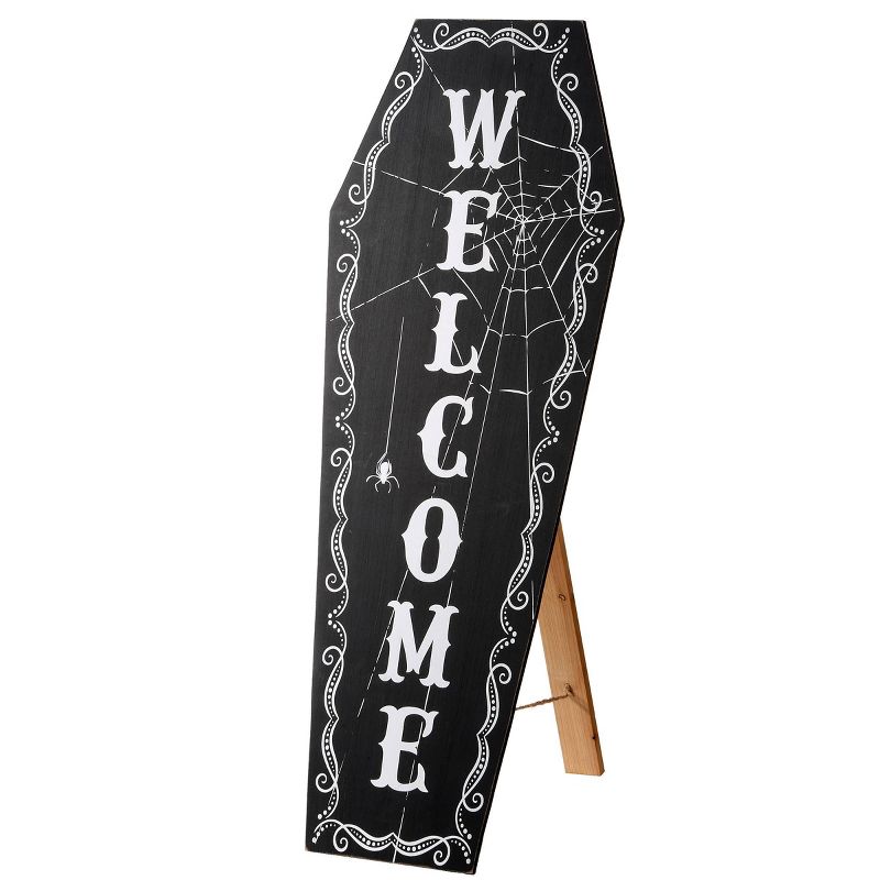 28" Welcome Sign Halloween Sign - Black
