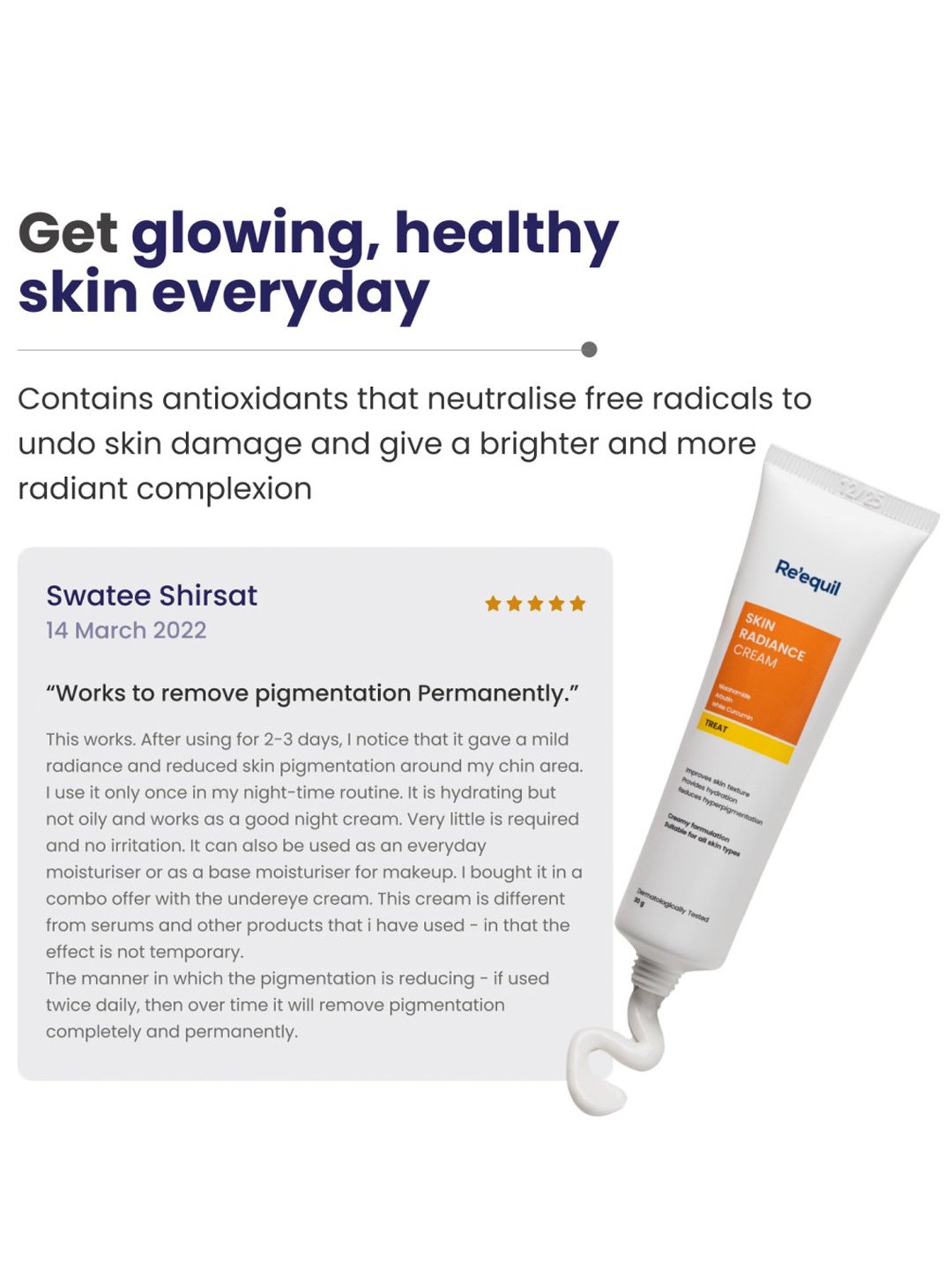 Re'equil Skin Radiance Cream - 30 gm