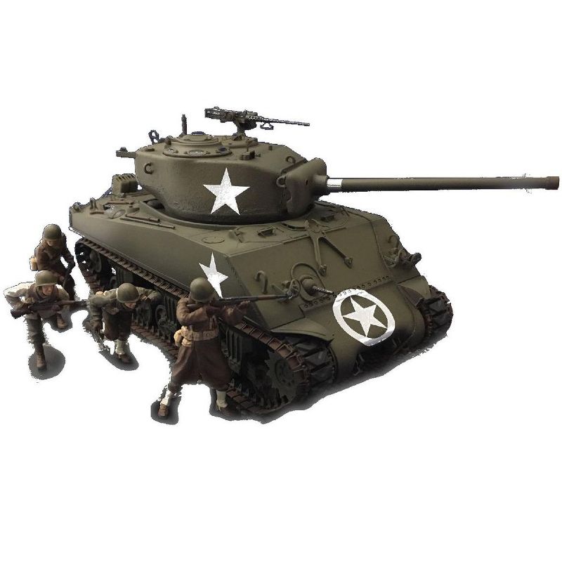 Asuka 35-048 M4A3 (76)W Sherman Tank w/ 4 Figures 1/35 Scale Model Kit
