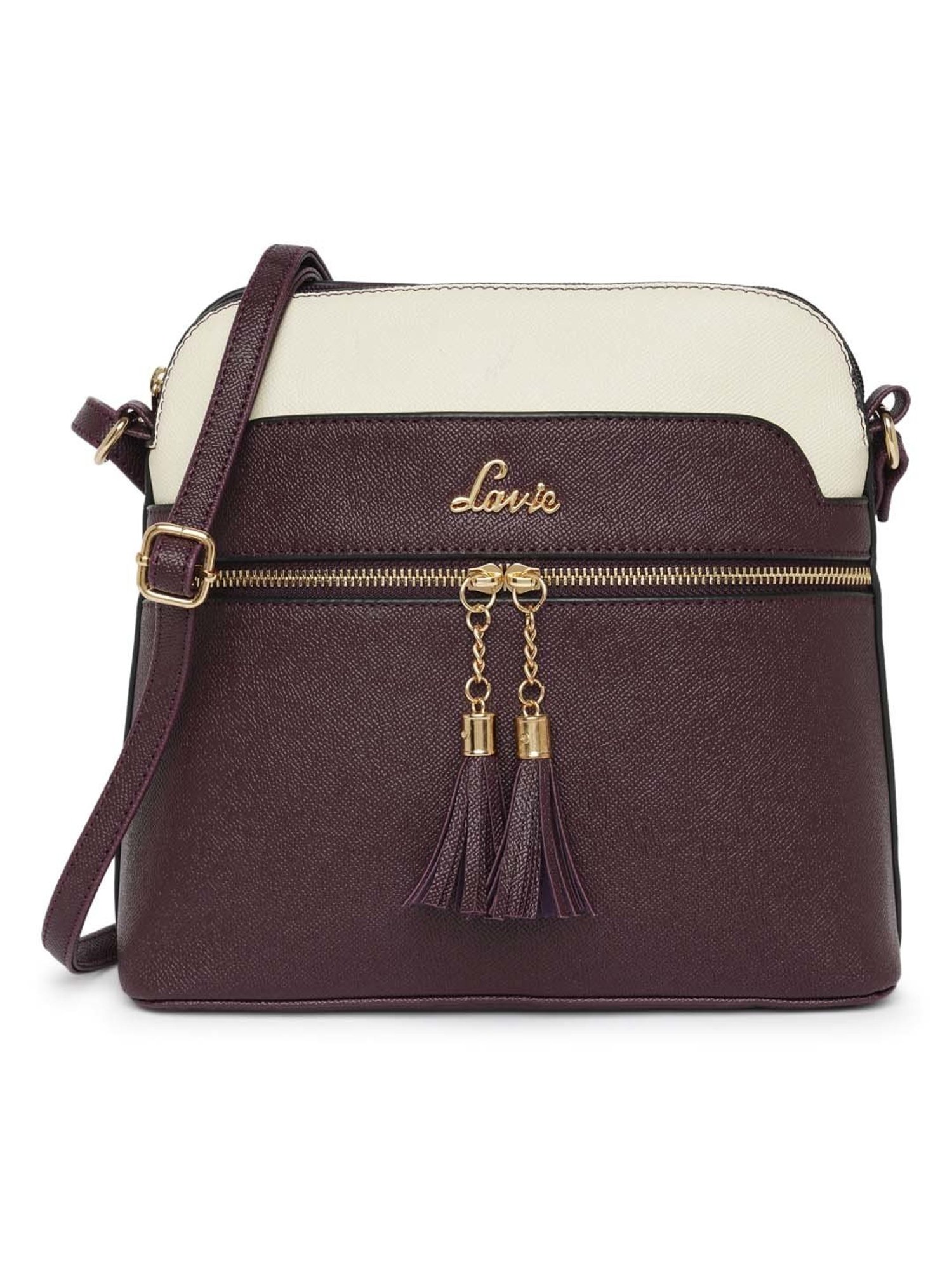 Lavie Wine Solid Sling Handbag