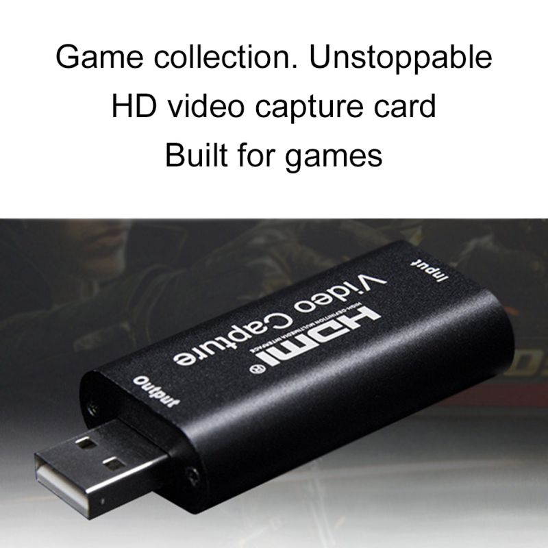HDMI Capture Card USB2.0 HDMI HD Capture Card Game Video OBS Live Recording Box Audio Video Capture Cards, HD Acquisition for Gaming, Streaming, Teaching, Video Conference & Live Broadcasting