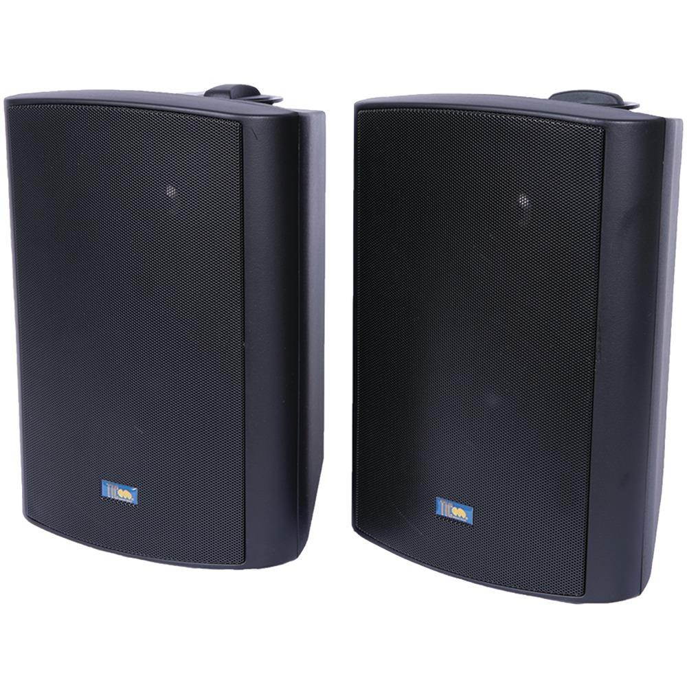 TIC ASP120-B 6.5" Weather-Resistant Outdoor Patio Speakers with 70v Switch (Pair) - Black
