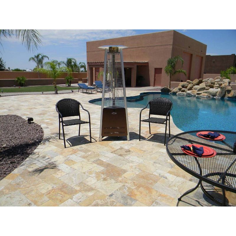 Metal Glass Tube Portable Propane Patio Heater - Black - AZ Patio Heaters