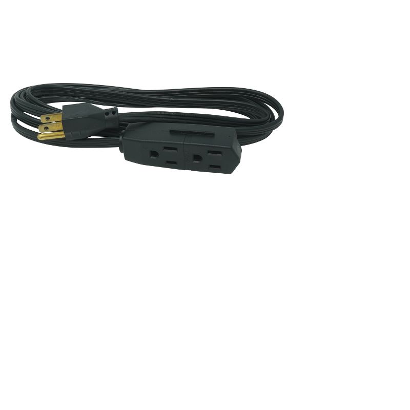 Woods 8' Grounded Extension Cord Black