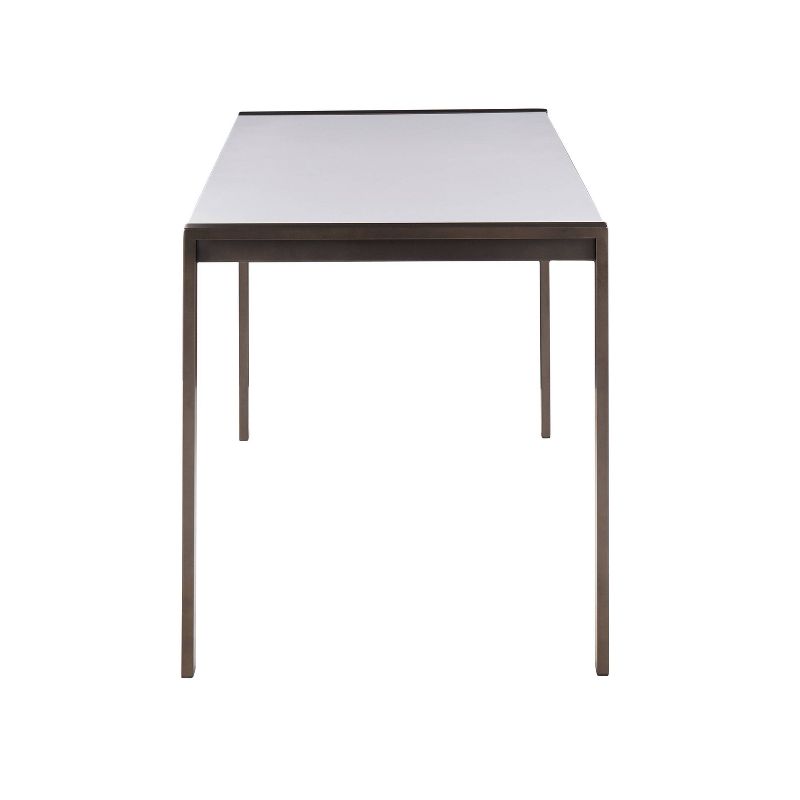 50.25" Fuji Industrial Rectangle Dining Table Antiqued/White - LumiSource