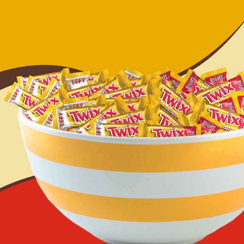 Twix Minis Caramel Chocolate Cookie Bar Candy - 40oz