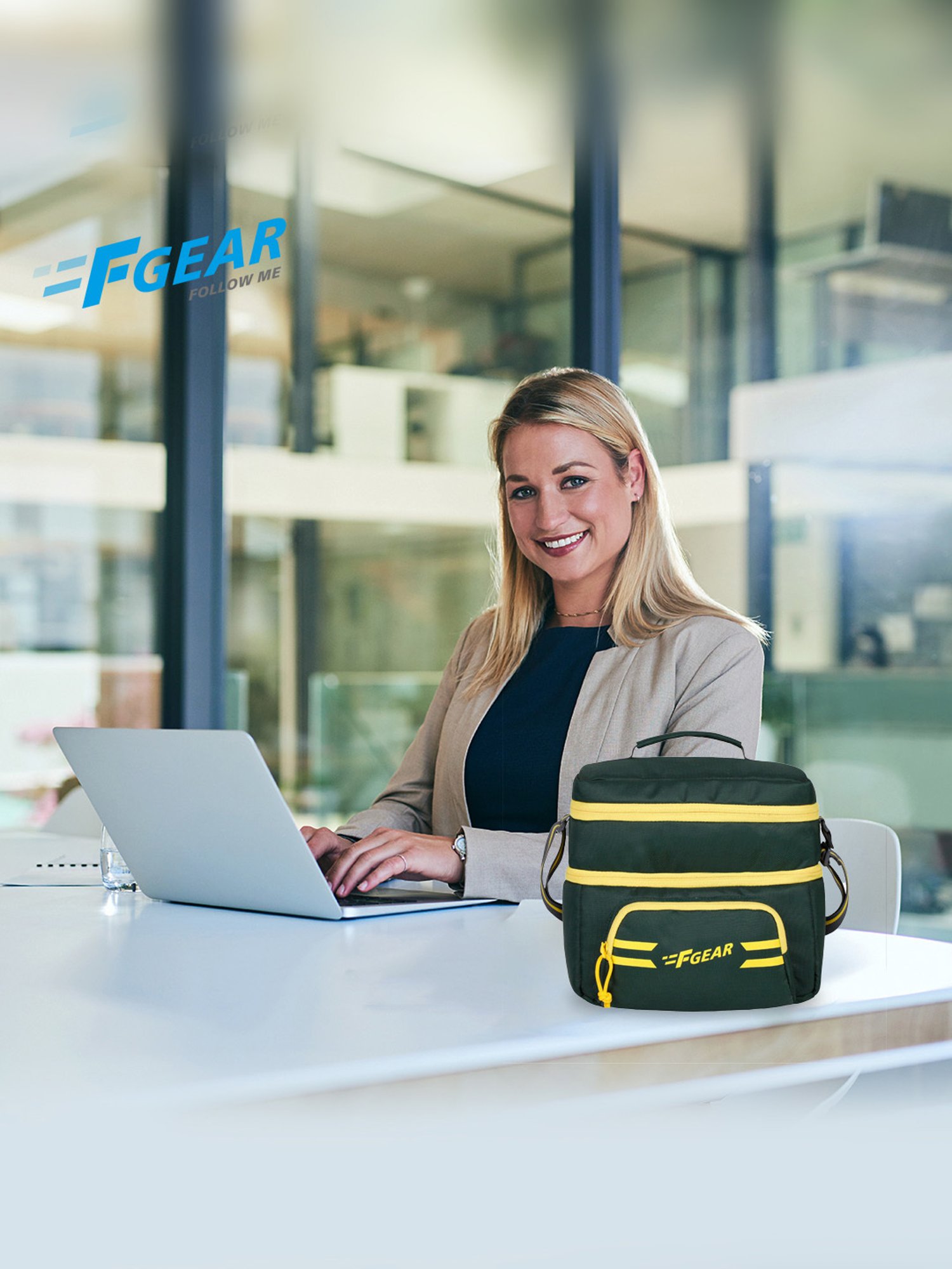 F Gear Sushi Spruce Yellow Medium Lunch Bag