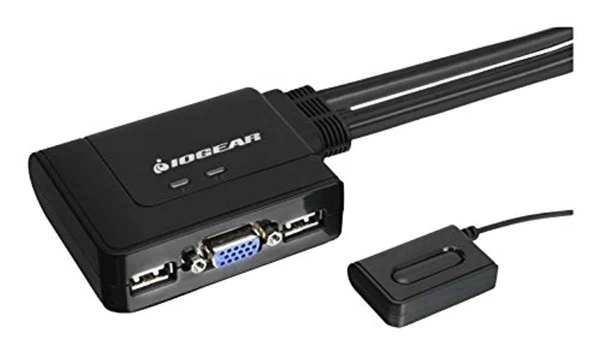 IOGEAR 2-Port USB KVM Switch with Cables and Remote