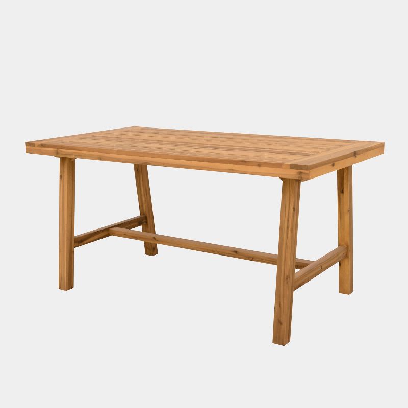 Miami Rectangle Outdoor Patio Picnic Dining Table - Yellow - Vifah