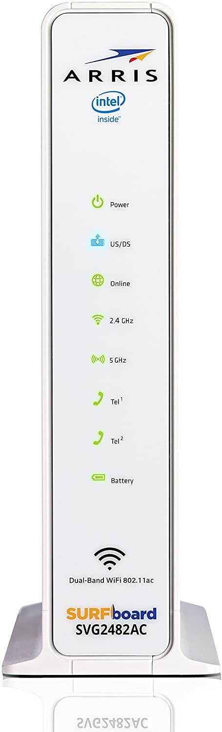 ARRIS Surfboard (24x8) Docsis 30 Cable Modem Plus AC1750 Dual Band Wi-Fi Router and Xfinity Telephone