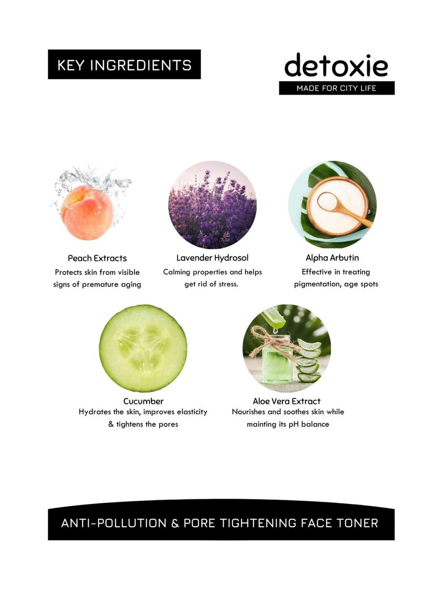 Detoxie Anti-Pollution & Pore Tightening Face Toner - 100 ml