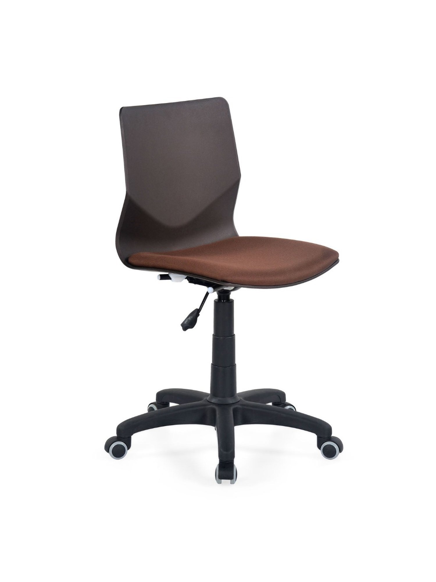 Nilkamal Zing Brown Fabric Office Chair with Height Adjustable & Swivel without Arm