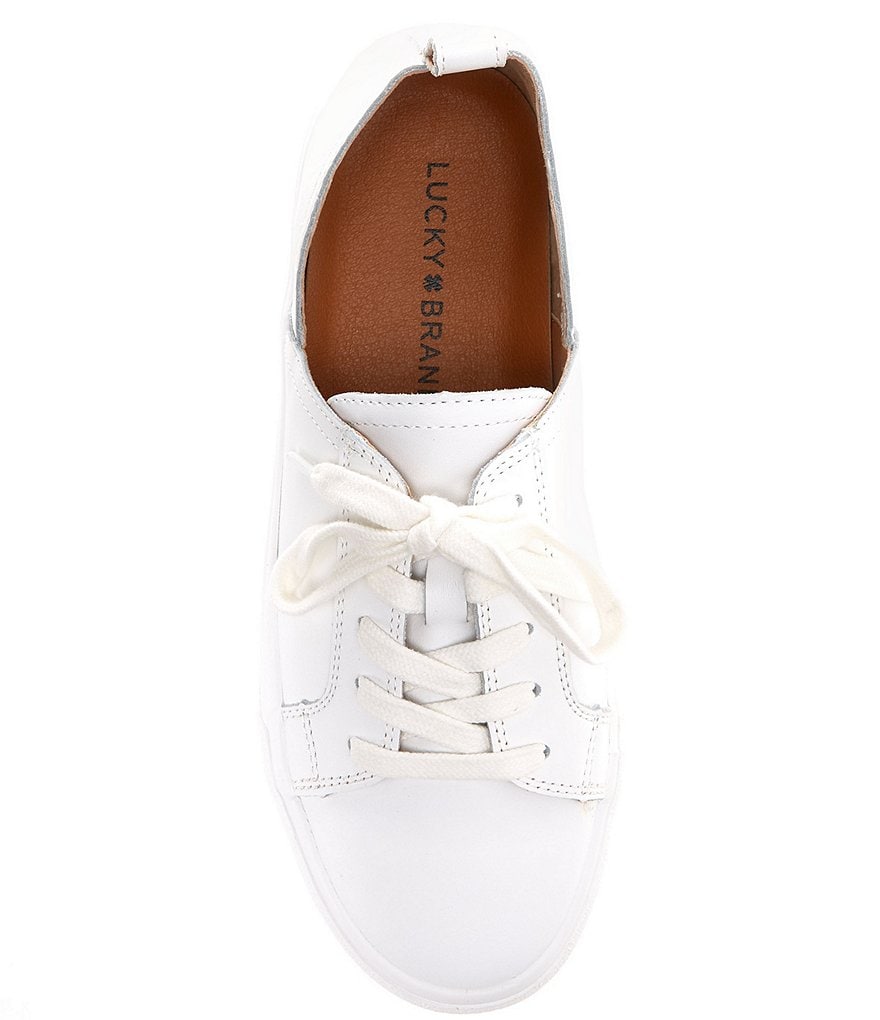 Lucky Brand Dansbey Leather Side Dip Lace-Up Sneakers