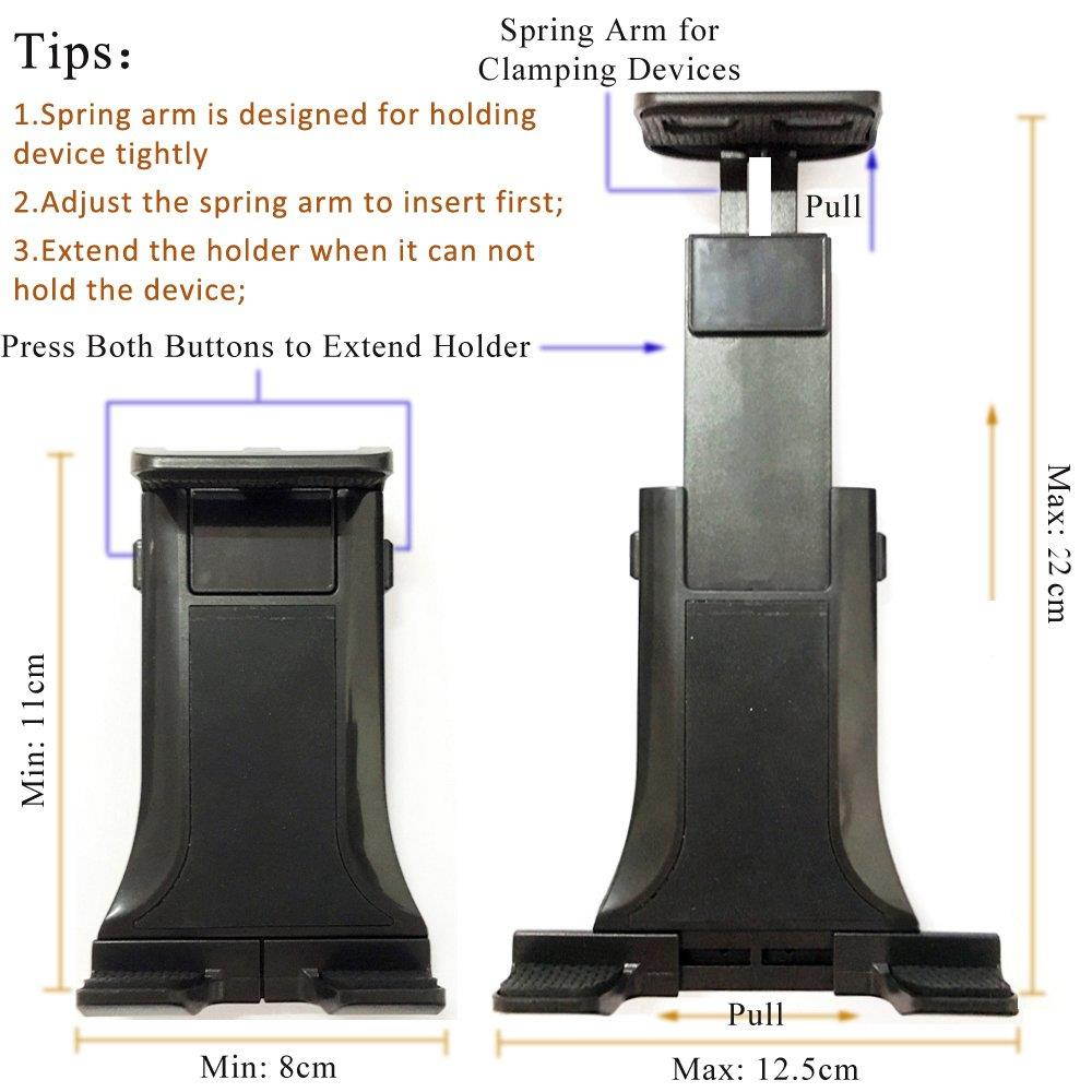 Etubby 4-12.5 Inches Music/Microphone Stand Tablet Holder Aluminum Alloy Phone Holder Cradle Mount for Apple iPhone iPad, Google Nexus, Galaxy Tab and Any Other 4-12.5 Smartphones & Tablets