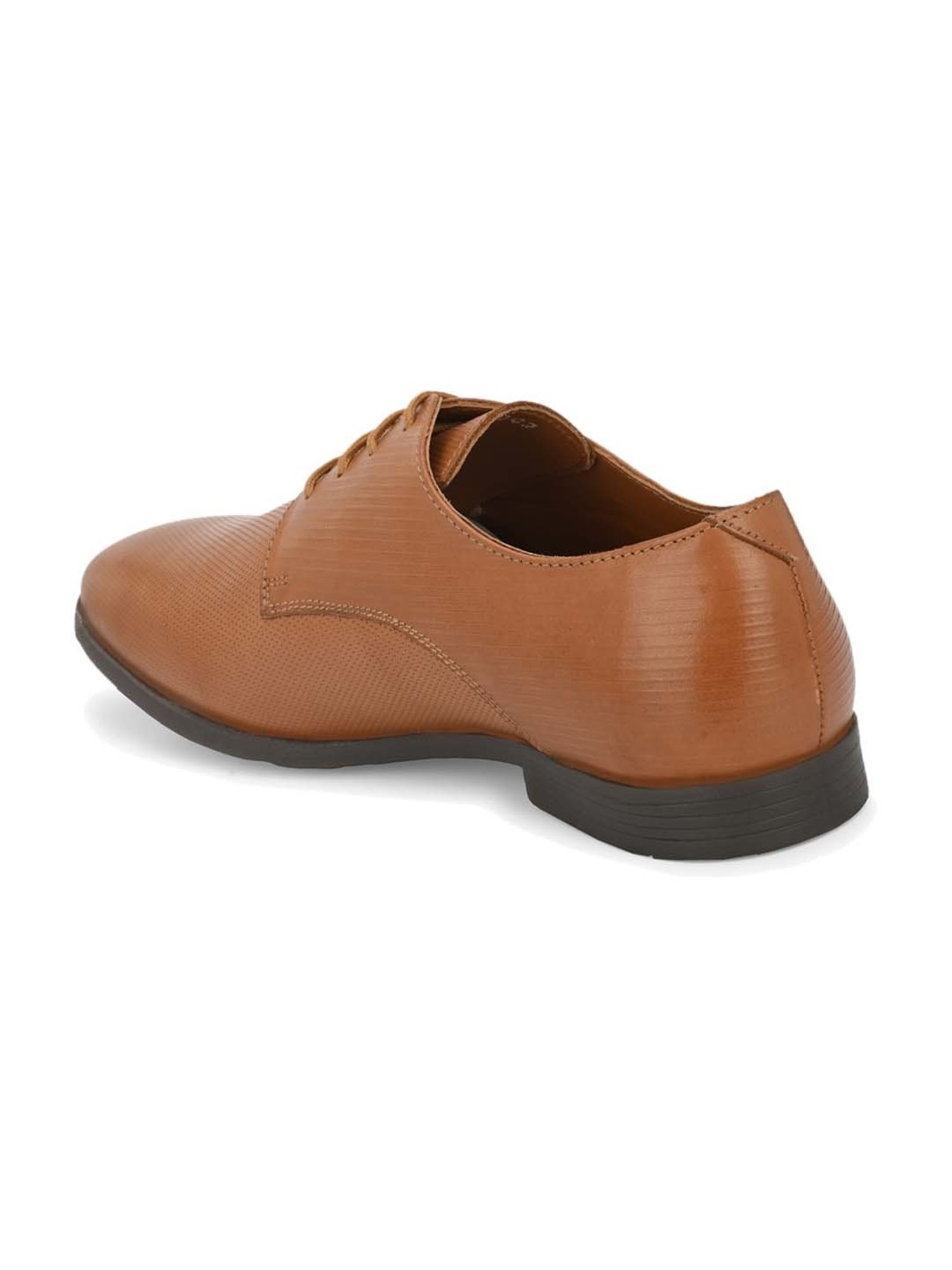 Delize Men's Tan Derby Shoes