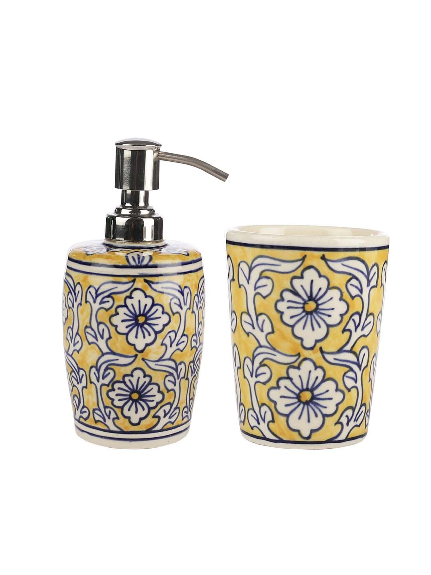 VarEesha Aztec Multicolor Ceramic Bath Accessories - Set of 2