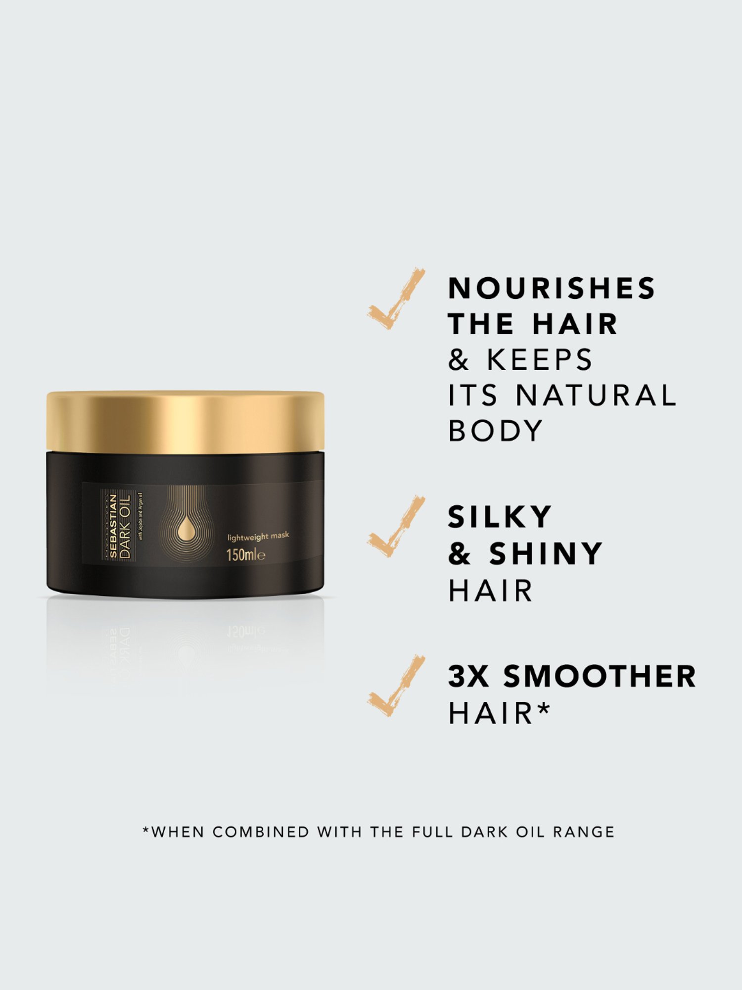 Sebastian Professional Dark Oil Lightweight Hair Mask - 150 ml