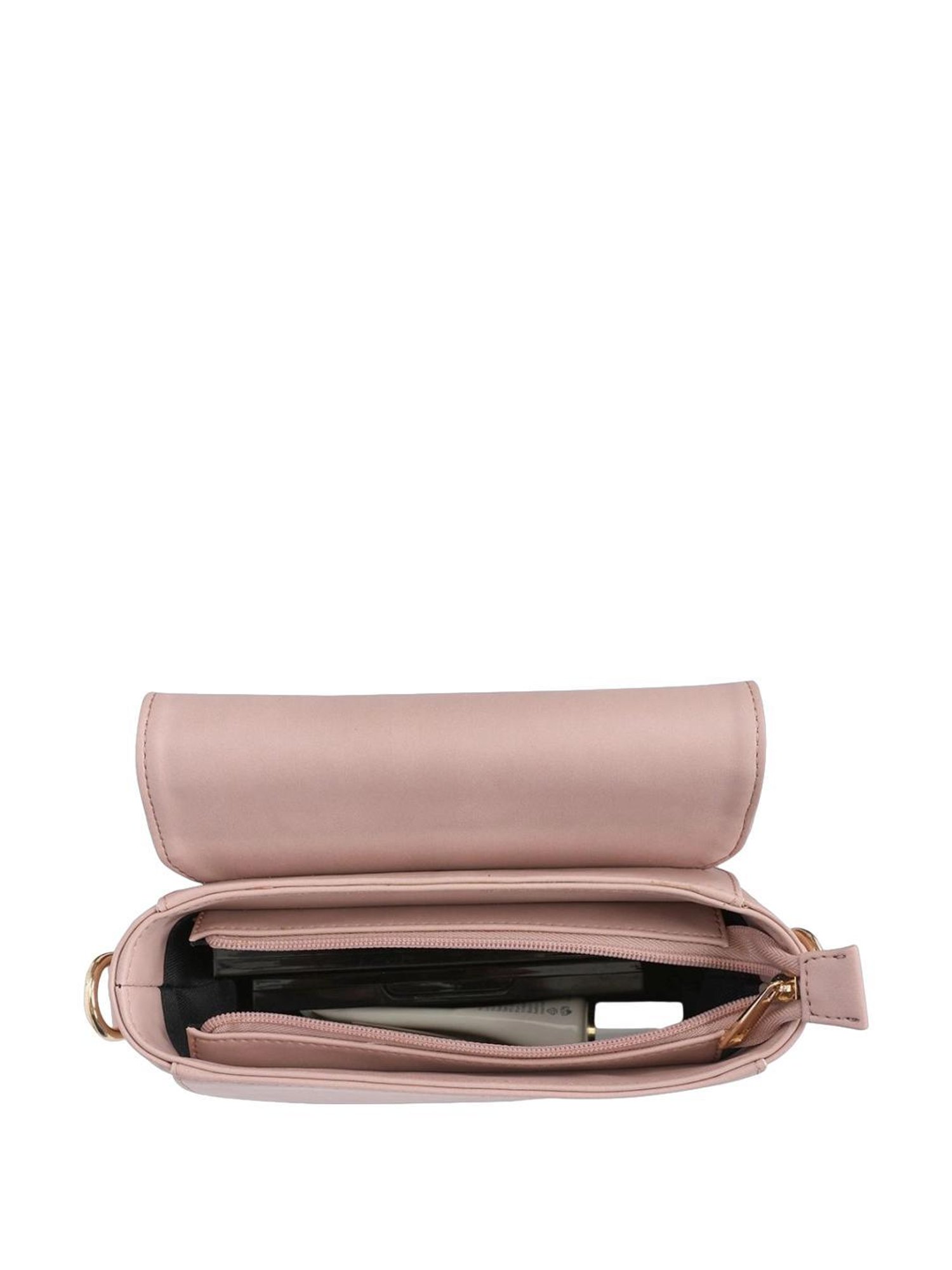 United Colors of Benetton Francesca Lilac Solid Sling Handbag